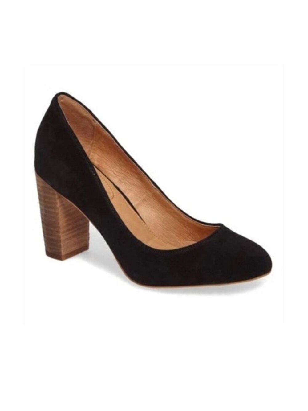Corso Como Anya Black Suede Pumps Heels Sz 7.5 Classic Minimalist - Picture 2 of 9